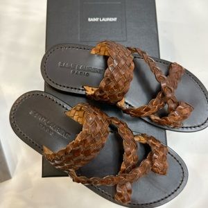 Saint Laurent Neil braided sandal- new in box $745 retail